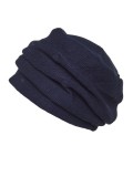 Turban Mina Knitt plissiert aus Bambus und Spandex, Naturfarbe