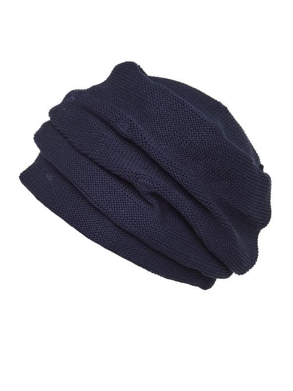 Turban Mina Knitt plissiert aus Bambus und Spandex, Naturfarbe
