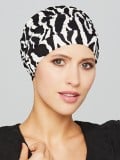 Turban Florida Printed Gisela Mayer, plissierter Aufdruck aus weichem Bambus für Chemotherapie, Alopezie und empfindliche Kopfha