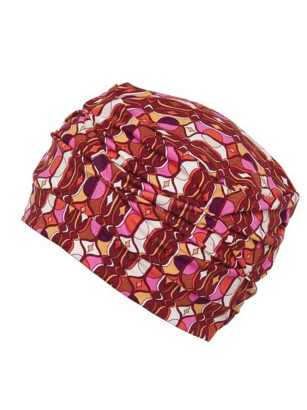 Turban Bahama Printed aus Bambusfaser: bequem, atmungsaktiv und dezent, ideal nach Chemotherapie, Alopezie oder kreisrundem Haar