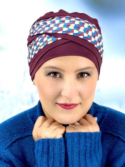 Doris Turban aus zweifarbiger Bambusfaser - für einen komfortablen und strahlenden Stil