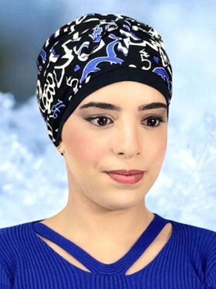 Turban Elsa zweifarbig aus Bambusfaser — ultraleicht, hypoallergen und UV-Schutz
