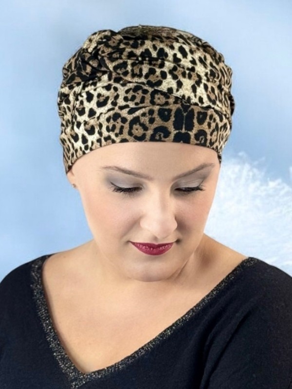 Turban Adele Imprimé MMParis aus Bambusfaser, leicht, weich und atmungsaktiv