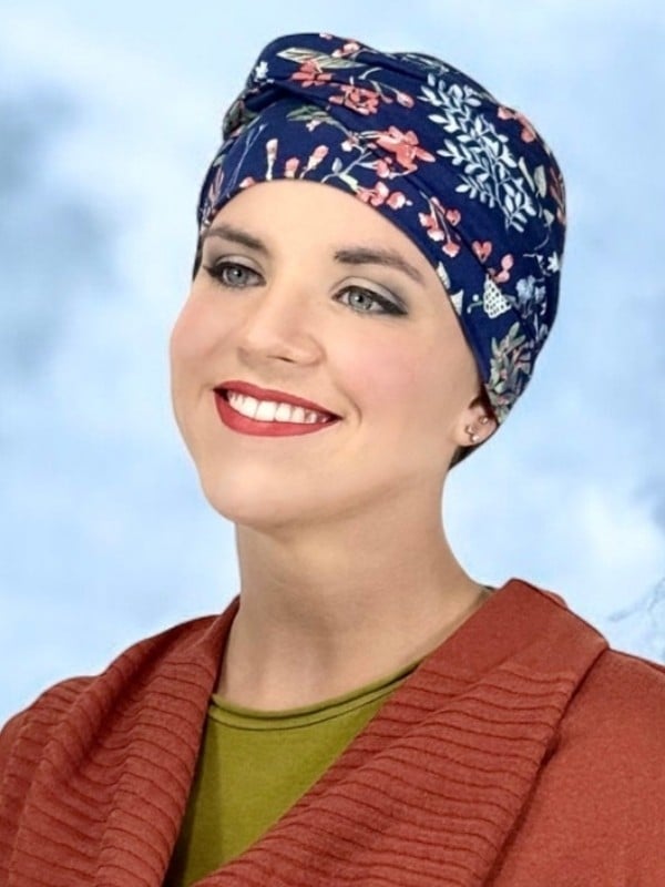 Turban Adele Imprimé MMParis aus Bambusfaser, leicht, weich und atmungsaktiv