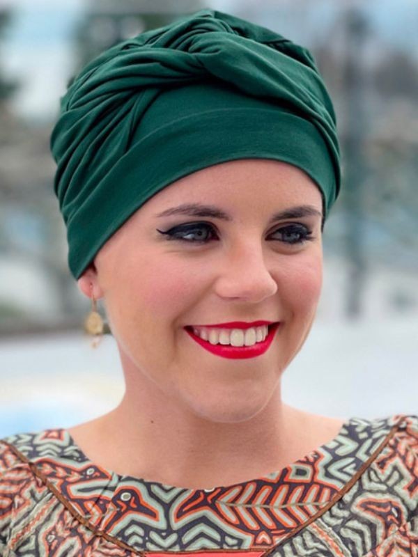 Turban Adèle MM Paris aus einfarbiger Bambusfaser, leicht und komfortabel