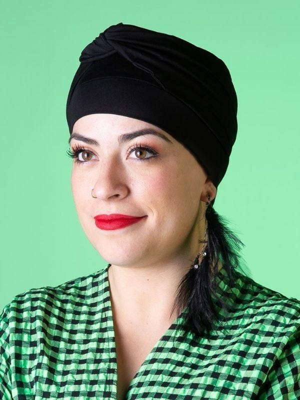 Turban Adèle MM Paris aus einfarbiger Bambusfaser, leicht und komfortabel