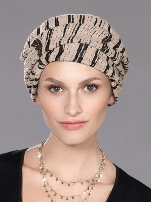 Turban Avani Ellen Wille: elegante Mütze, leicht anzuziehen, weiche und atmungsaktive Auskleidung, kann auf der Glatze oder über