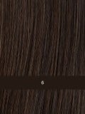 Perücke Euro Mix Star Farbe 6 Dark Brown - kurzer strukturierter Schnitt, Filmtüll, 100% Remy Hair