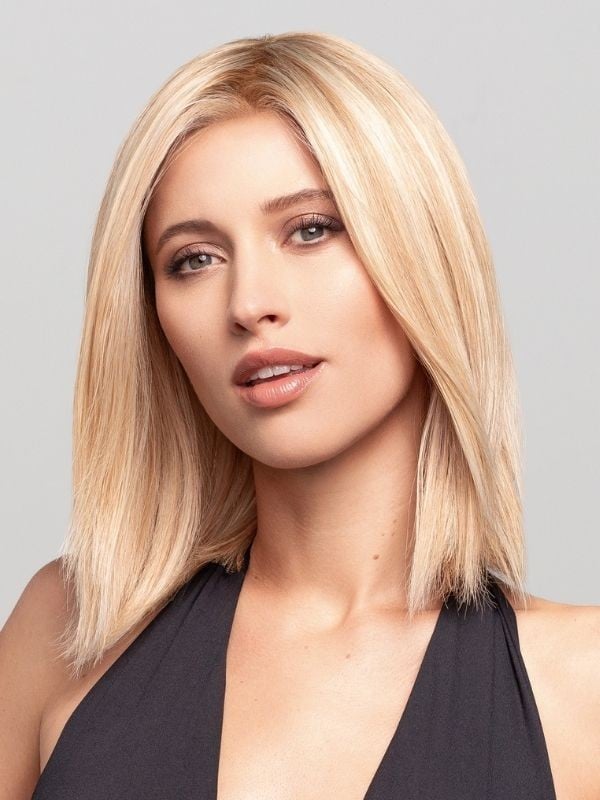 Prime Page Lace HH: Medizinische Perücke aus Remy Hair, mittellanger Bob mit Filmtüll für einen unsichtbaren Haaransatz