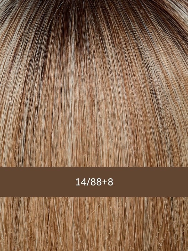Prime Page Lace HH: Medizinische Perücke aus Remy Hair, mittellanger Bob mit Filmtüll für einen unsichtbaren Haaransatz