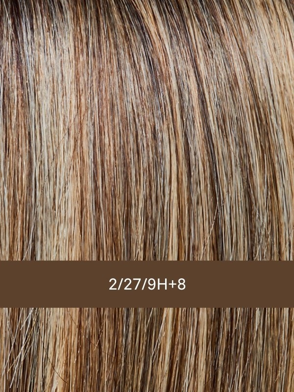 Perücke Linda HH Lace aus natürlichem Remy Hair, mittellanger gerader Bob 34 cm mit unsichtbarer Lace Front, täglicher Tragekomf