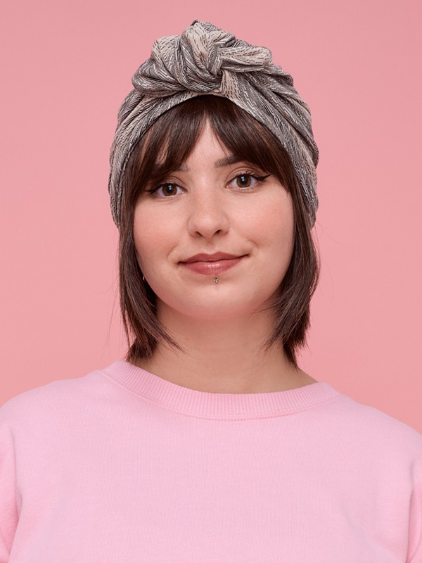 Baby Doll Mütze Les Franjynes aus geprägter Baumwolle, thermoregulierende OEKO-TEX-Fütterung und UV-Schutz SPF40+