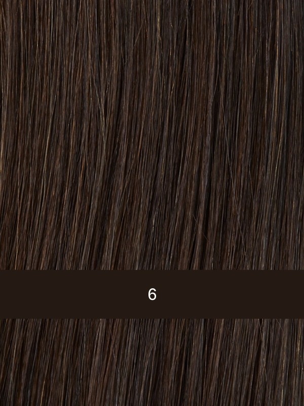 Perücke Page Long aus Remy Hair Echthaar, tiefer Mittel-Lob mit Strähne, natürliches und komfortables Ergebnis.