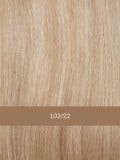 Perücke Page Long aus Remy Hair Echthaar, tiefer Mittel-Lob mit Strähne, natürliches und komfortables Ergebnis.