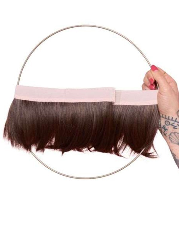 Kurze vollständige Haarkrone Les Franjynes, rutschfeste Halterung
