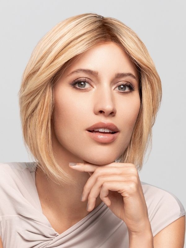 Prime Bob Lace HH Small Gisela Mayer : gerader Bob aus Remy-Echthaar, unsichtbare Lace-Front aus Kinotulle, 20–27 cm