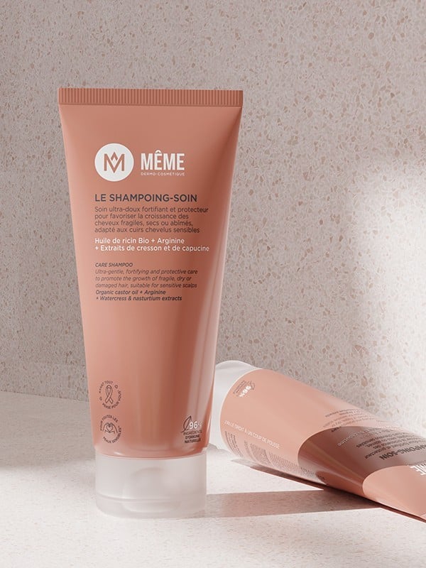MÊME Pflege-Shampoo 200 ml: stärkend, 96% natürlich, empfindliche Kopfhaut, sulfatfrei, vegan