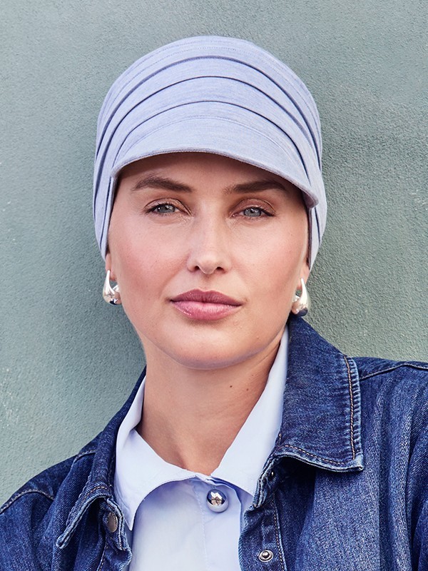 Drapierte Kappe Bambou UPF50+ Christine Headwear aus Bambus-Viskose Caretech®, weich und atmungsaktiv, ideal für empfindliche Ko