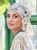 Turban-Mütze Boho Twin Set Christine Headwear mit abnehmbarem Knoten-Stirnband, komfortabel und weich bei Alopezie oder Chemothe