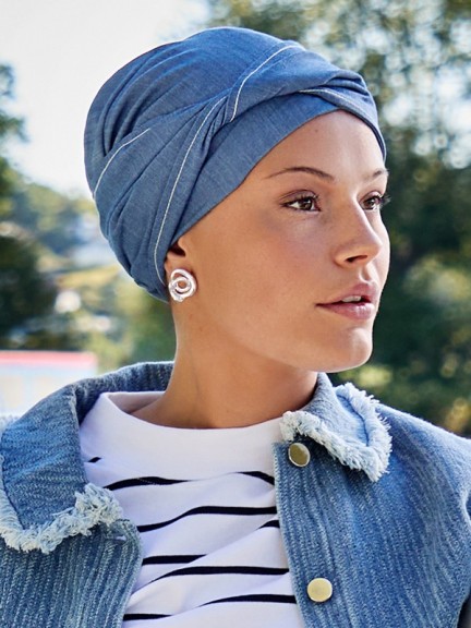 Entdecken Sie den Turban Viva Twin Set — Baumwollmütze & elegantes Strickstirnband