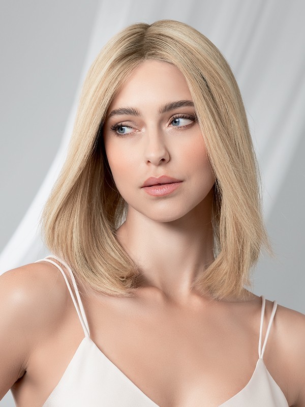 Ellen Wille Prestige Deluxe: Remy Hair Perücke 25–35 cm, langer Bob mit flexiblem Scheitel, handgefertigtes Monofilament und fro