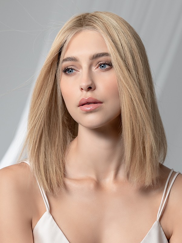 Ellen Wille Prestige Deluxe: Remy Hair Perücke 25–35 cm, langer Bob mit flexiblem Scheitel, handgefertigtes Monofilament und fro