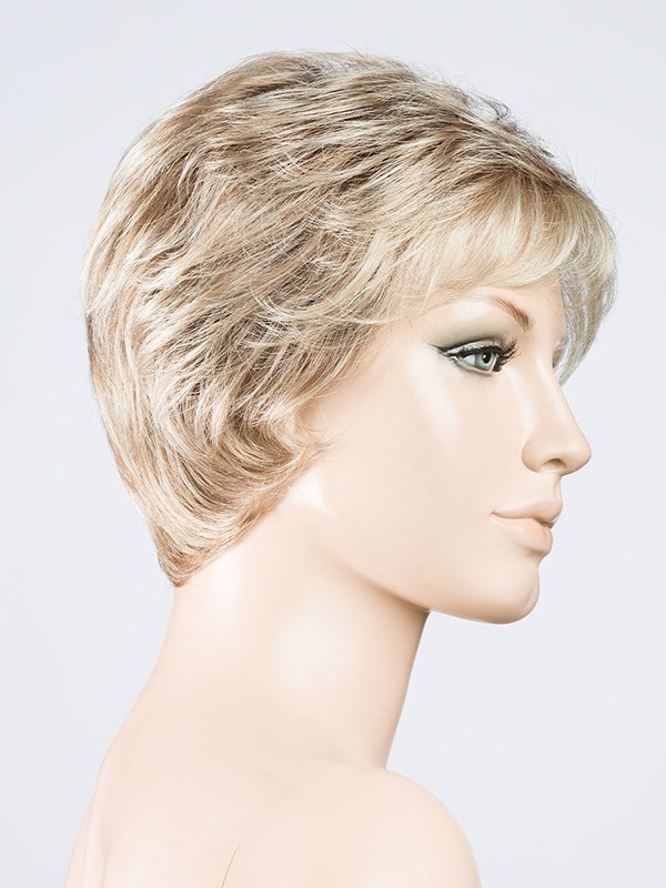 Perücke Alba Comfort kurz mit Stufenschnitt und Rooted-Effekt (dunkle Ansätze), moderner und natürlicher Look, ideal für den All