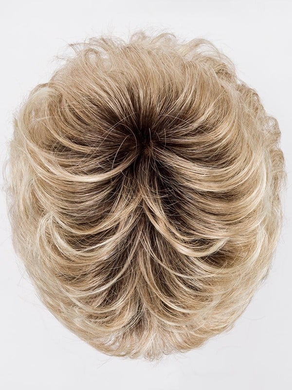 Perücke Alba Comfort kurz mit Stufenschnitt und Rooted-Effekt (dunkle Ansätze), moderner und natürlicher Look, ideal für den All