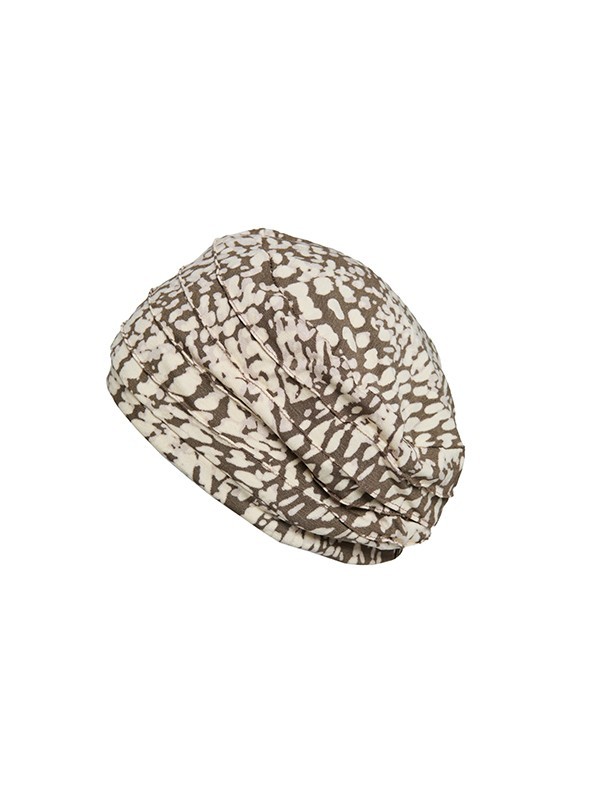 Turban Florida Printed von Gisela Mayer, gefaltetes bedrucktes Modell aus Bambusfaser, leicht, weich und atmungsaktiv für einen 