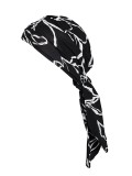 Turban Madrid Printed Gisela Mayer, Chemo-Turban-Tuch aus weichem Viskose mit Muster, komfortabel und einfach zu binden.