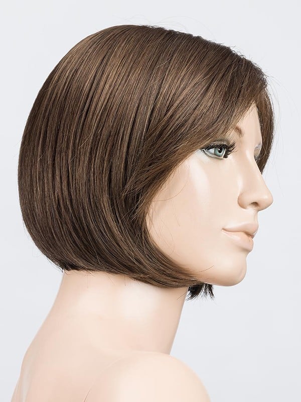 Perücke Amy Small Deluxe in kleiner Größe: Kinnlanger Bob, Seitenfransen, natürlicher Rooted/Mix-Effekt, Premium-Komfort (48–54 