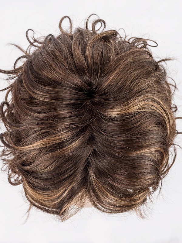 Perücke Beach Mono halblanges welliges Haar, Beach-Curls-Locken, Rooted-Effekt und gesträhntes Haar