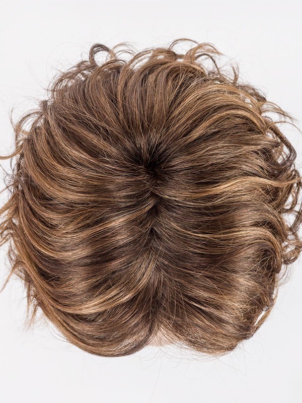 Perücke Beach Mono halblanges welliges Haar, Beach-Curls-Locken, Rooted-Effekt und gesträhntes Haar