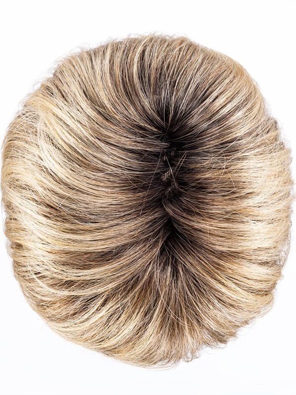 Perücke Cara 100 Deluxe: sportlicher Kurzhaarschnitt, Rooted-Effekt (dunkle Ansätze) und Mix-Effekt (Strähnen-Balayage), komfort