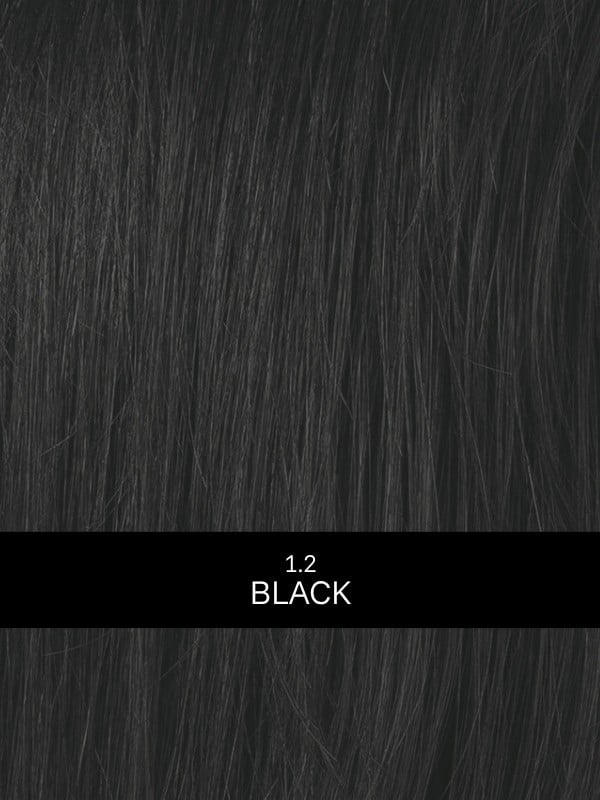 Perücke Click Hair Power: moderner, ausgedünnter Schnitt, lässig-ungekämmter Stil, dunkler Ansatzeffekt (rooted) oder gesträhnte
