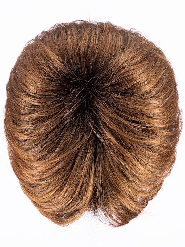 Perücke Club 10 rooted mix: Volumen hinten, dunkler Ansatzeffekt und Highlights, ungezwungener Styling-Look