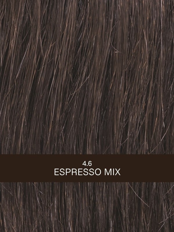 Perücke Club 10 rooted mix: Volumen hinten, dunkler Ansatzeffekt und Highlights, ungezwungener Styling-Look