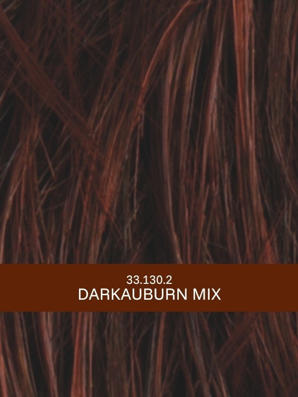 Perücke Date rooted mix: kurzer Stufenschnitt, dunkler Ansatz-Effekt und Balayage, natürliches und leichtes Finish
