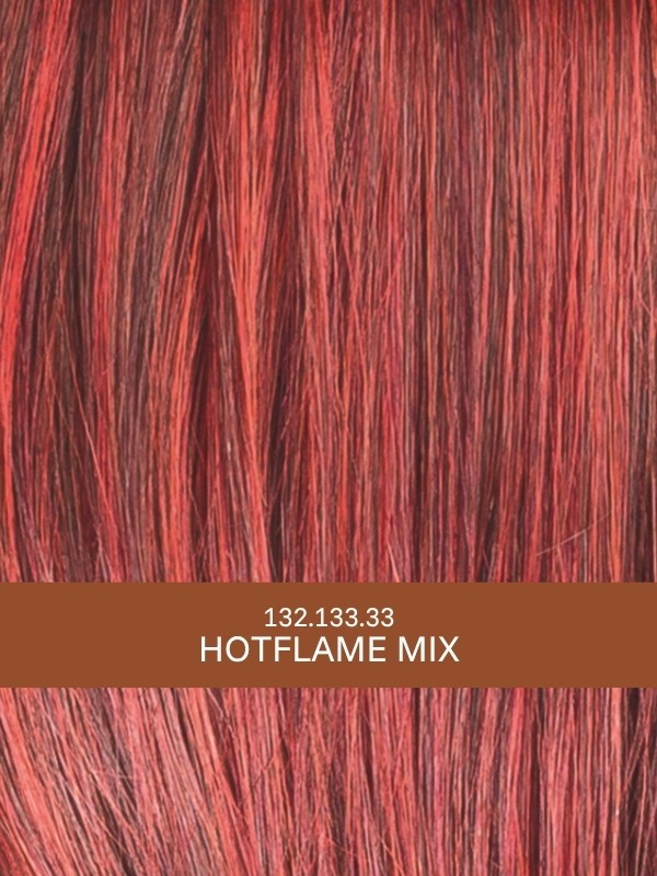 Perücke Date rooted mix: kurzer Stufenschnitt, Ansatzeffekt mit dunklen Wurzeln und Balayage, natürliches und leichtes Ergebnis