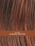 Perücke Disc Mono Part Ellen Wille: kurzer gestufter Schnitt, asymmetrischer Pony, Rooted-Effekt (dunkle Ansätze) und Mix-Strähn