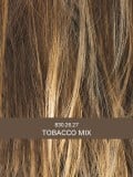 Perücke Disc Mono Part Ellen Wille: kurzer gestufter Schnitt, asymmetrischer Pony, Rooted-Effekt (dunkle Ansätze) und Mix-Strähn