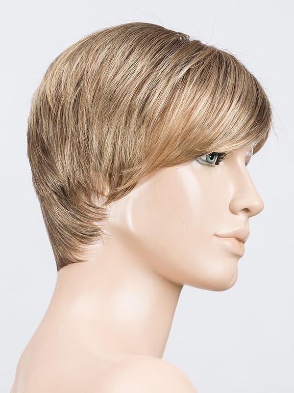 Perücke Ellen Wille Fenja Small Mono Part: kurzer Schnitt, asymmetrischer Pony, natürlicher Scheitel, kleine Größe 53–54 cm