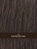 Perücke Foxy kurzer gestufter und ausgefranseter Schnitt, dunkler Ansatzeffekt und Balayage-Mix, für einen natürlichen und dynam