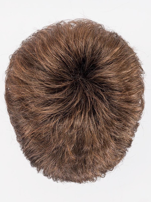 Perücke Foxy kurzer gestufter und ausgefranseter Schnitt, dunkler Ansatzeffekt und Balayage-Mix, für einen natürlichen und dynam