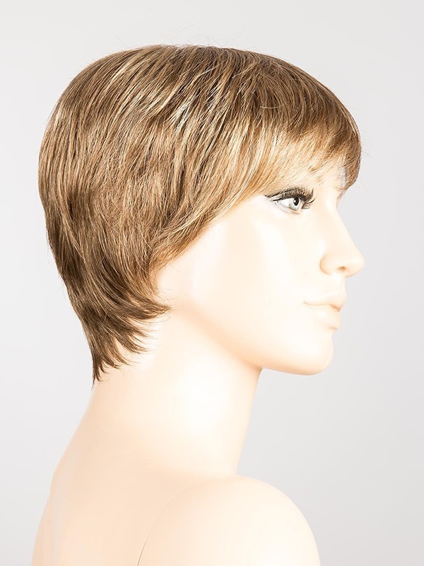 Perücke Ginger Hair Power: klassischer kurzer Schnitt, ausgedünnter Pony, unsichtbares Kinofilm-Tüll, Rooted- oder Mix-Effekt, l