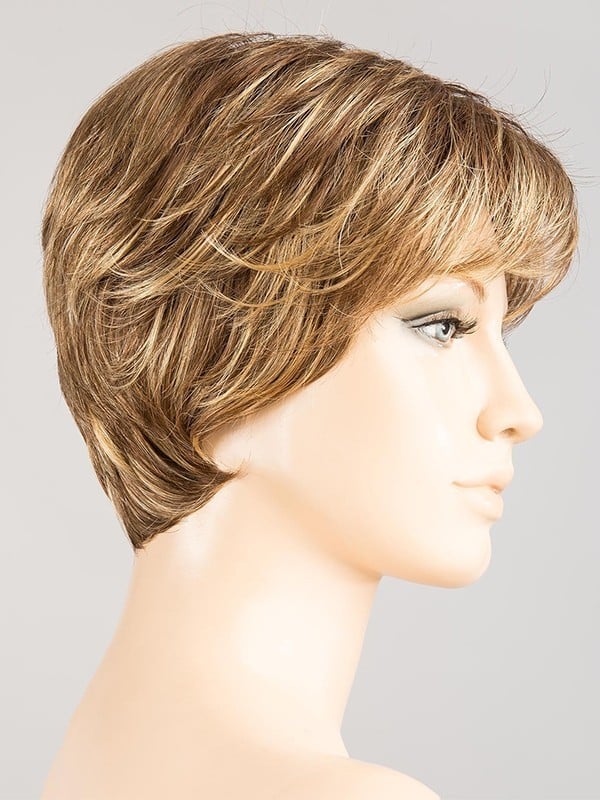 Kurze Perücke Gold: sehr natürliches Ergebnis, sportlicher und dynamischer Stil, Rooted-Effekt (Ansatz) und Mix-Effekt (Balayage