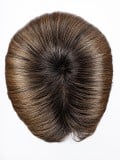 Perücke Mega Mono lang: Filmtüll-Verarbeitung, natürlicher Look, Optionen Rooted (dunkle Ansätze) oder Mix (Balayage-Strähnen).
