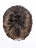 Perücke Pretty Hair Power: Hollywood-Locken und voluminöser Pony, schicker Look mit dunklem Ansatzeffekt oder Balayage-Mix.