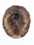 Perücke Pretty Hair Power: Hollywood-Locken und voluminöser Pony, schicker Look mit dunklem Ansatzeffekt oder Balayage-Mix.