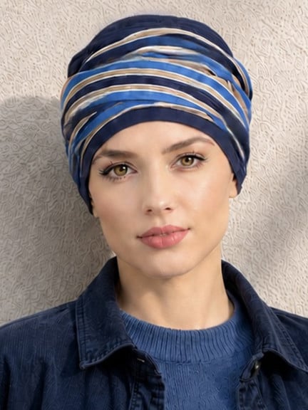 Turban Doris MM Paris aus Bambusfaser, kleiner Hutstil, leicht und angenehm zu tragen